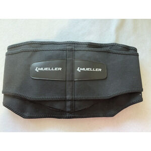 Mueller Lumbar Support Back Brace Removable‎ Pad Black Size Regular 28-50in